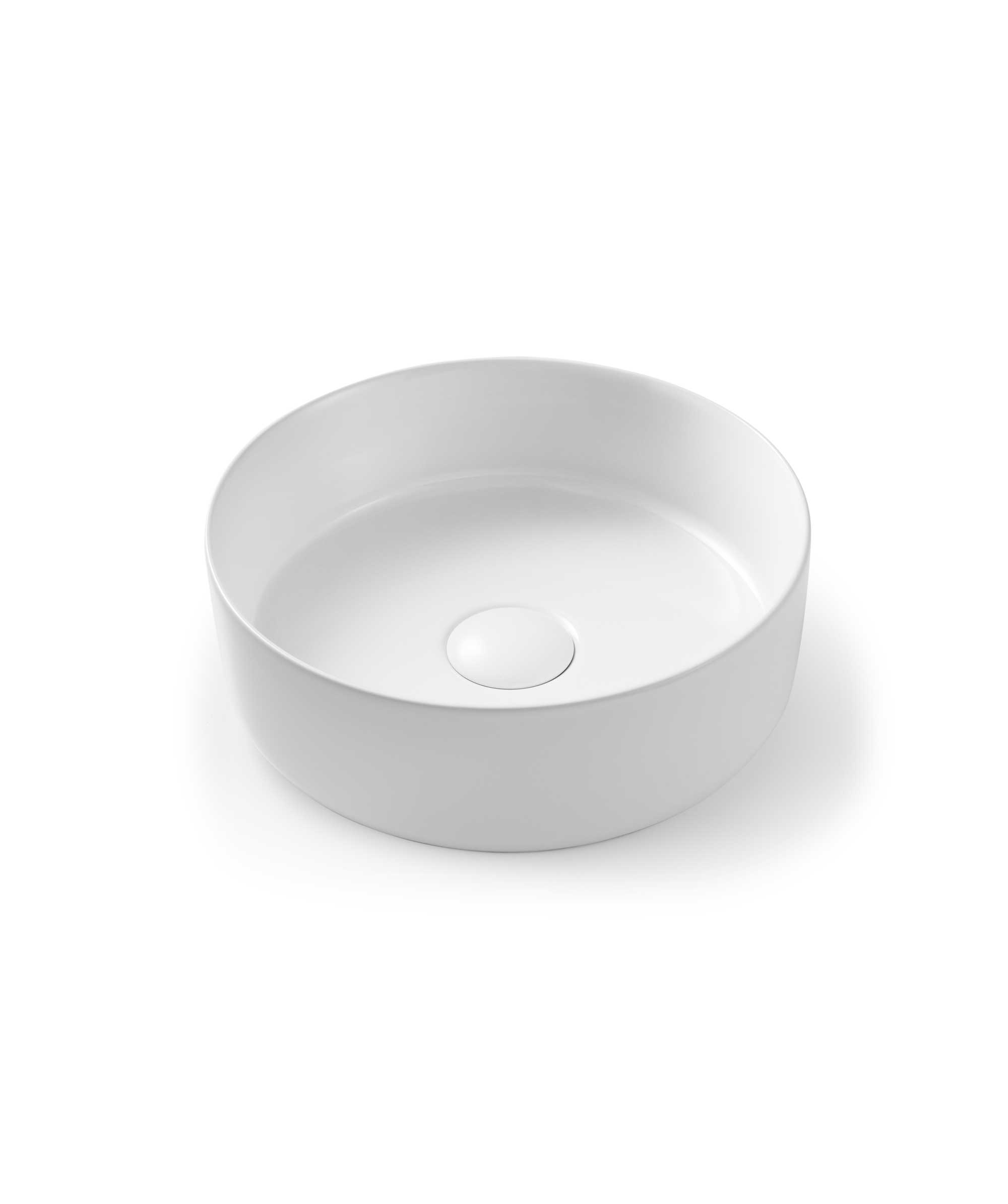 Arko 310 ceramic basin - White Gloss - compact size
