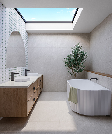 Cleo 380 ceramic basin - White Gloss