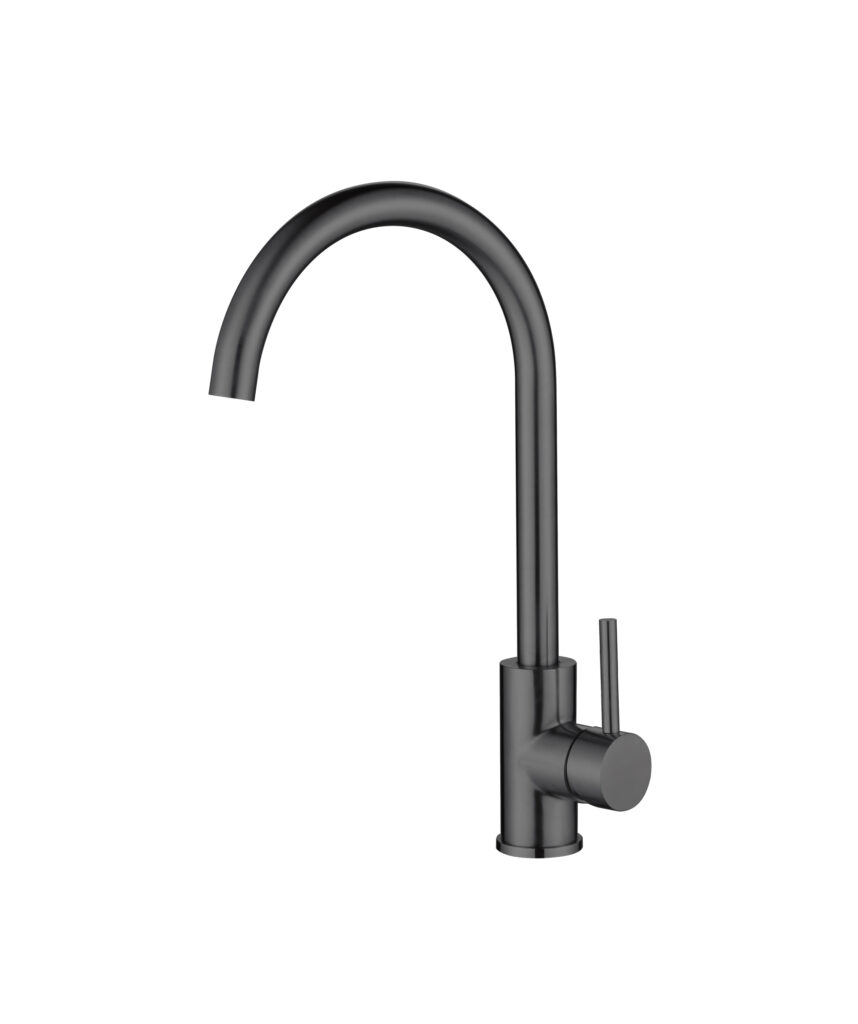 Anson Gooseneck Sink Mixer - Lead Free - Black Matte