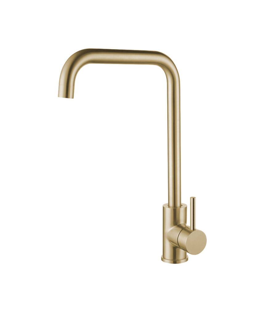 Anson Squareline Sink Mixer - Lead Free - Brushed Gold