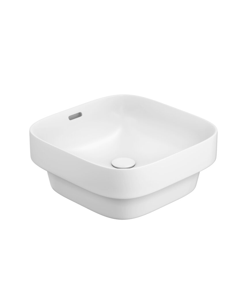 Obello 373 ceramic basin - White Silk Matte