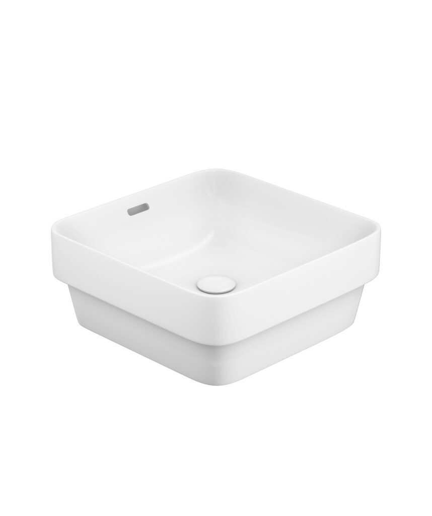 Obello 376 ceramic basin - White Gloss