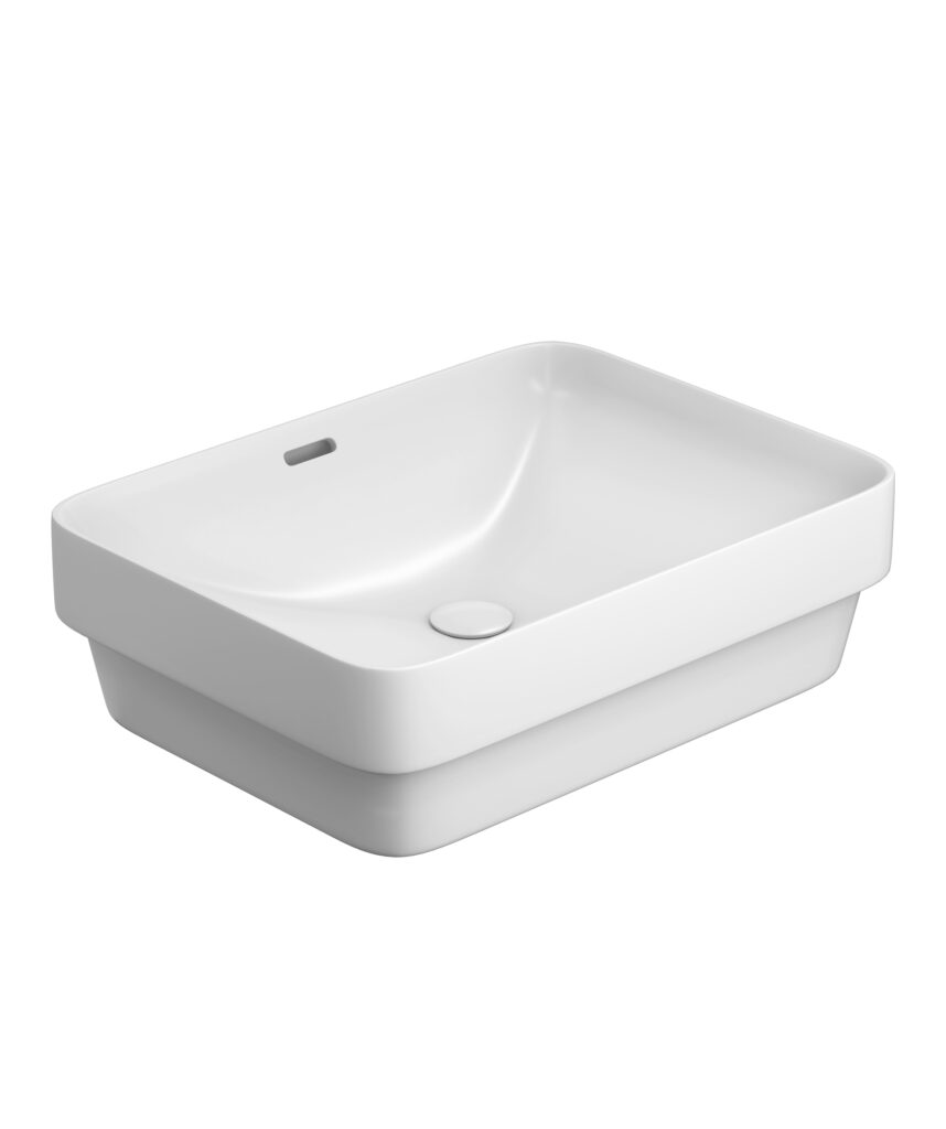 Obello 501 ceramic basin - White Gloss