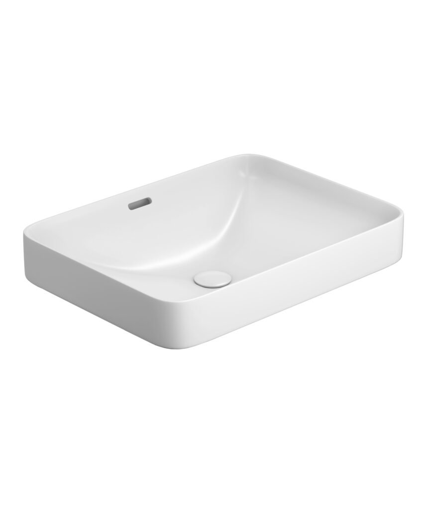 Obello 501 ceramic basin - White Gloss