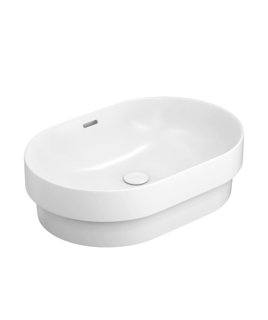 Obello 551 ceramic basin - White Gloss