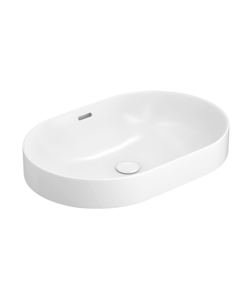 Obello 551 ceramic basin - White Gloss
