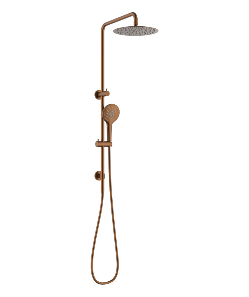 Anson Twin Shower - Brushed Bronze