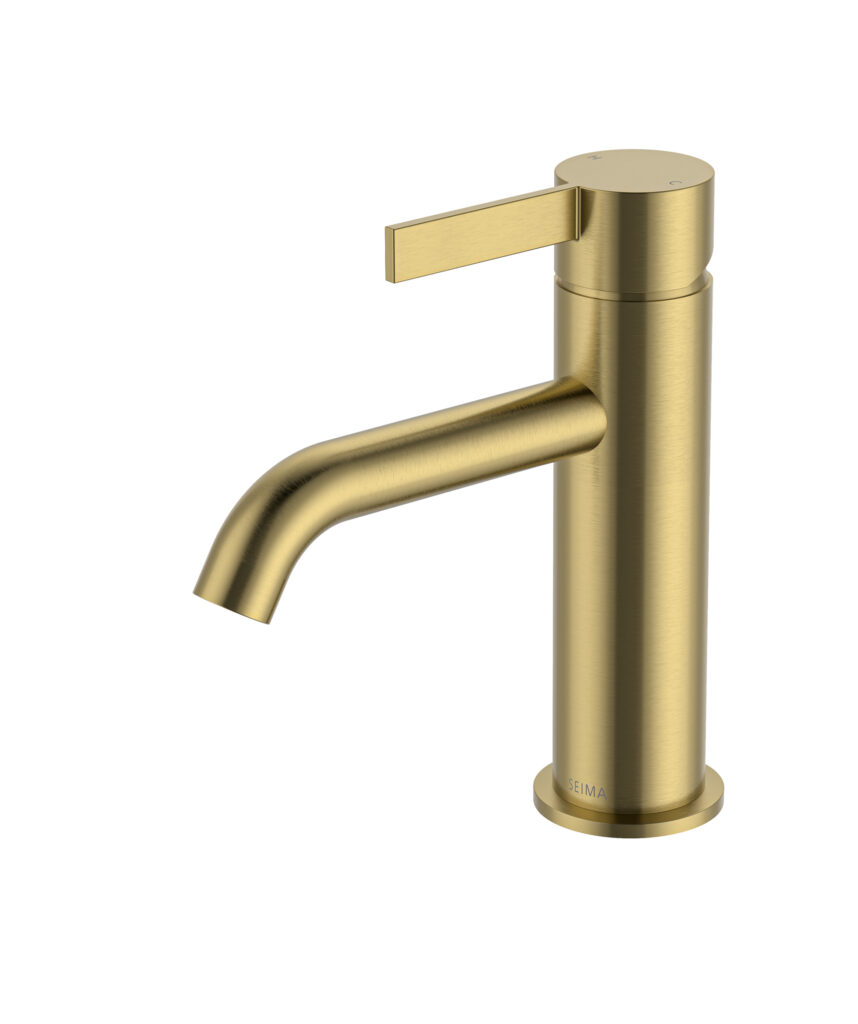 Edge Basin Mixer - Lead Free - Brushed Gold
