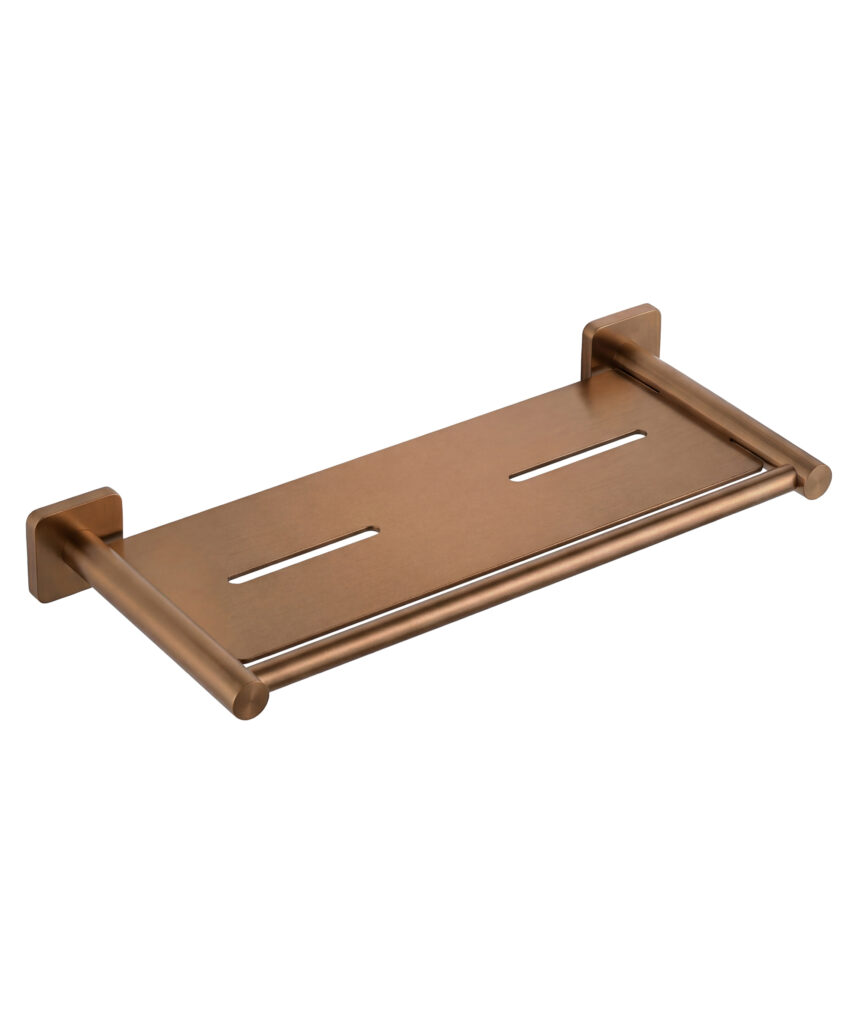 Anson Square Shower Shelf - Brushed Bronze