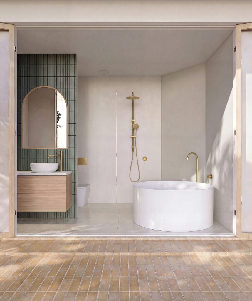 Anson Twin Shower - Brushed Bronze